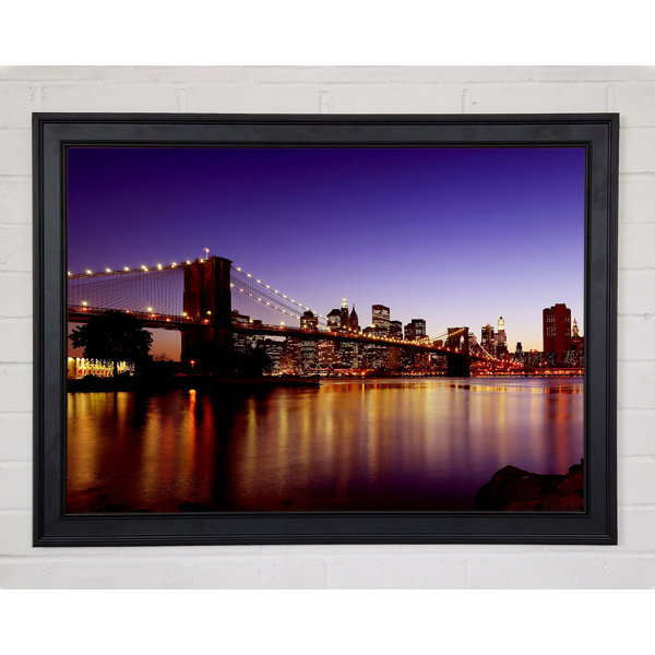 Ebern Designs New York City Reflexionen Der Brooklyn Bridge Gerahmter